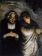 Honore  Daumier Scene from a Comedy oil on canvas